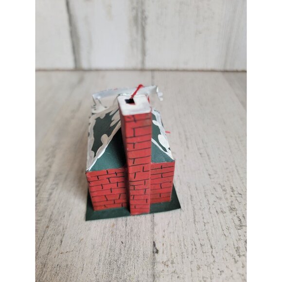 Santa's Workshop tin house building ornament Xmas - Picture 5 of 8